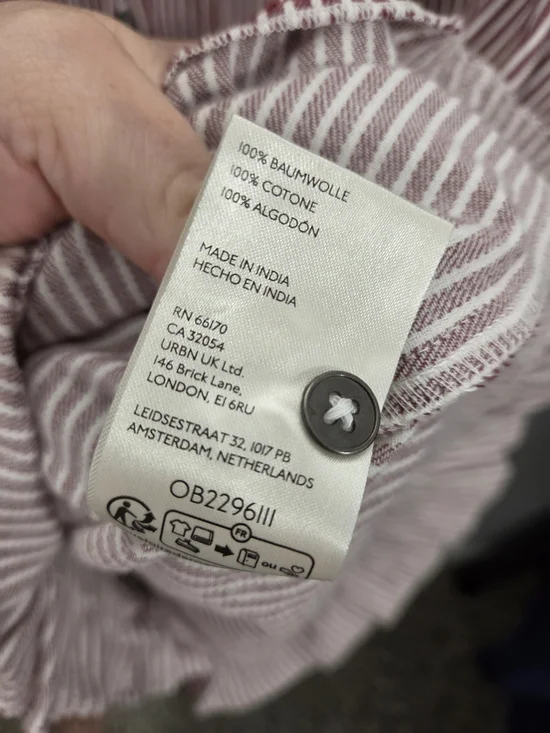 Pilcro by Anthropologie Sleeveless Denim Drawstring Romper in a railroad stripe - Picture 6 of 6